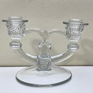 Indiana Glass Clear Line‎ 370-1 Double Candle Holder